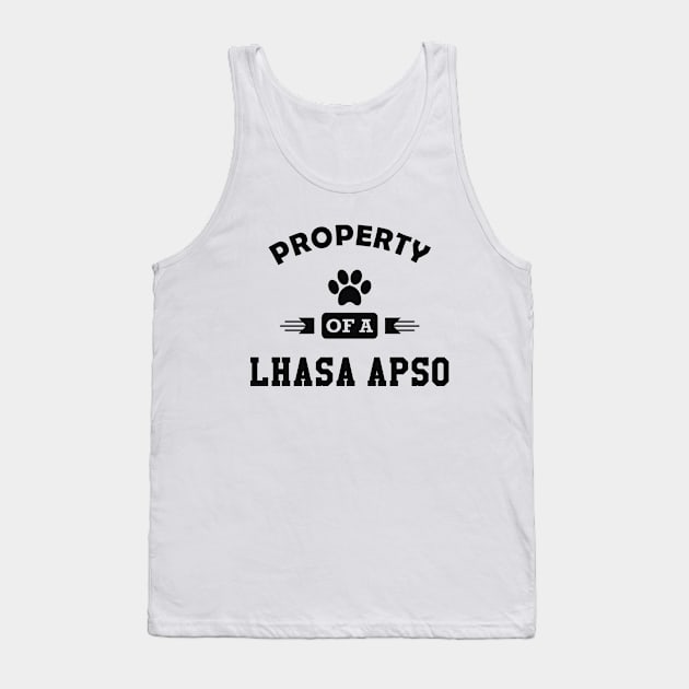 Lhasa Apso Dog - Property of a Lhaso apso Tank Top by KC Happy Shop